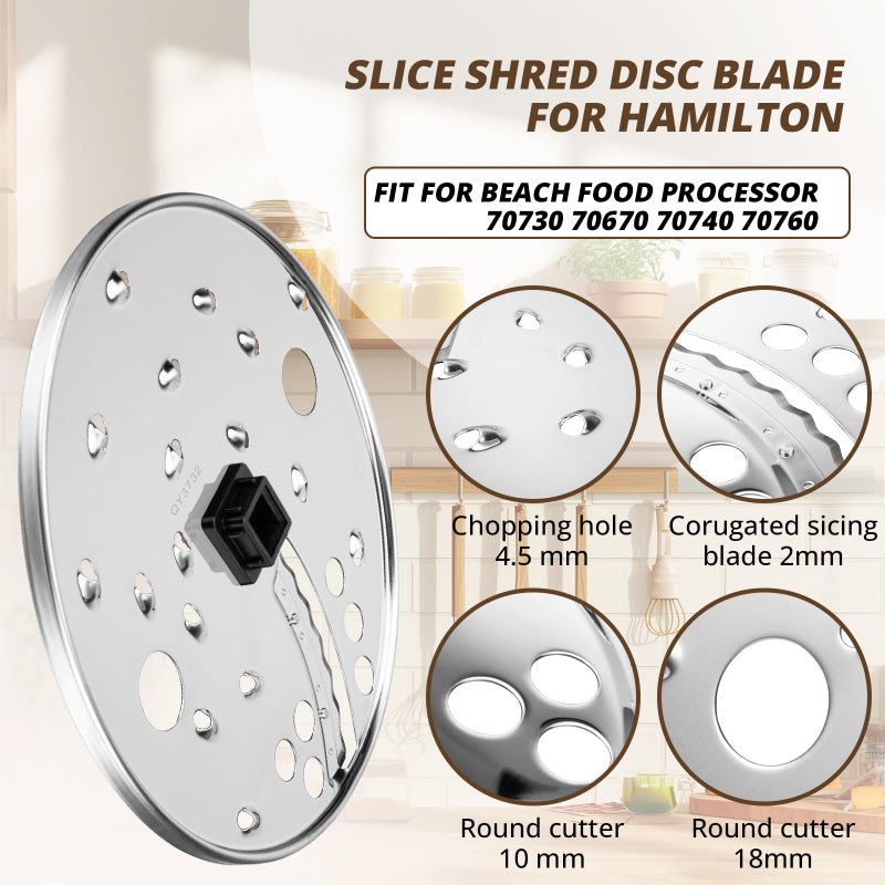 SuperDi Food Processor Slice/Shred Disc Blade Replacement for Hamilton Beach 70730 70740ã€70670ã€70760 - Image 3